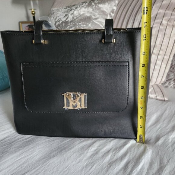 NWT Badgley Mischka Black Tote with gold accents NWT - Picture 4 of 16